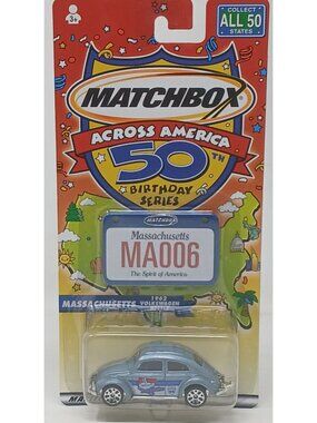 Matchbox Across America 50th Birthday 1962 Volkswagen Beetle Mass MA006 #S-13